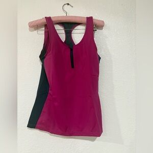 Ruby Ribbon Zip-up Sport Demi Tank Size 34